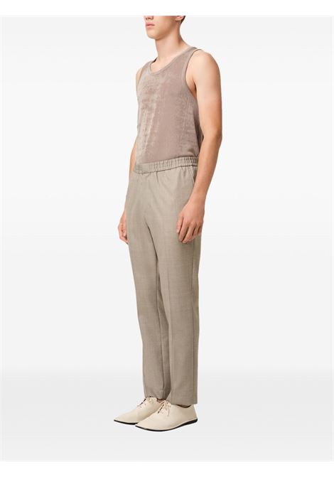 pantalone elstic waist uomo beige AMI PARIS | HTR226.WV00430952